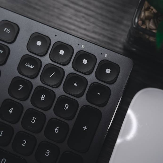 A keyboard number pad