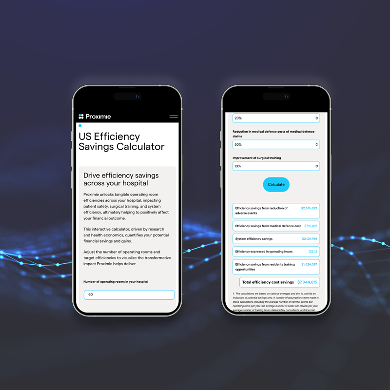The US Efficiency Calculator: How much could your hospital save with Proximie? 